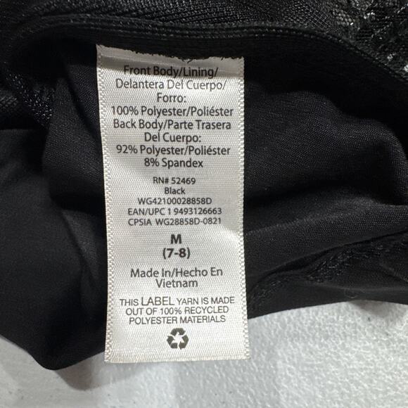 Wonder Nation Black Sequin Party Dress Girls Sz M (7-8) Cap Sleeve Mix Media - Picture 4 of 8